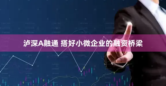 泸深A融通 搭好小微企业的融资桥梁