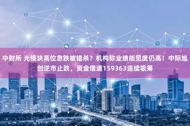 中财所 光模块高位急跌被错杀？机构称业绩能见度仍高！中际旭创逆市止跌，资金借道159363连续吸筹